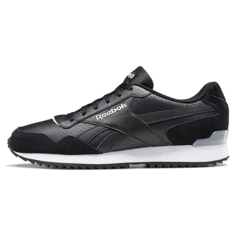 Reebok Royal Glide Ripple Clip PU Cushioning Low-Top Sports Casual Shoes Unisex Sneakers Black EF7712
