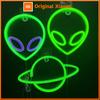 Neon Sign Alien Face Shaped Wall Hanging Lights for Home Game Room Saucerman  Plant LED Night Lamps Xmas Party Holiday Art Decor