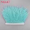 10Meters/Lot Ostrich Feathers On Ribbon Tape 10-15Cm  Feather Trim Boa For Clothes Sewing Fringe Diy Wedding Decoration