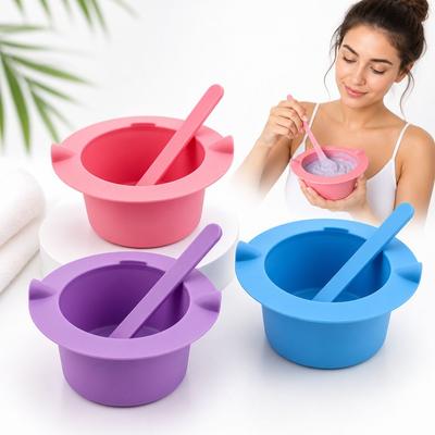 Silicone Face Mask Mixing Bowl with Stirring Rod Hair Dye Mixing Bowl Wax Bean Bowl Home Waxing
