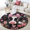 Calf Round Area Rug,Carpet Rug for Living Room Bedroom Sofa Playroom Decor,Non-slip Floor Mat