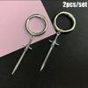 1pair Silvery Sword Ornaments Shoes Buckles Removable Metal Boot Accessories Shoe Fittings Boot Heel Decorations Pendant Jewelry