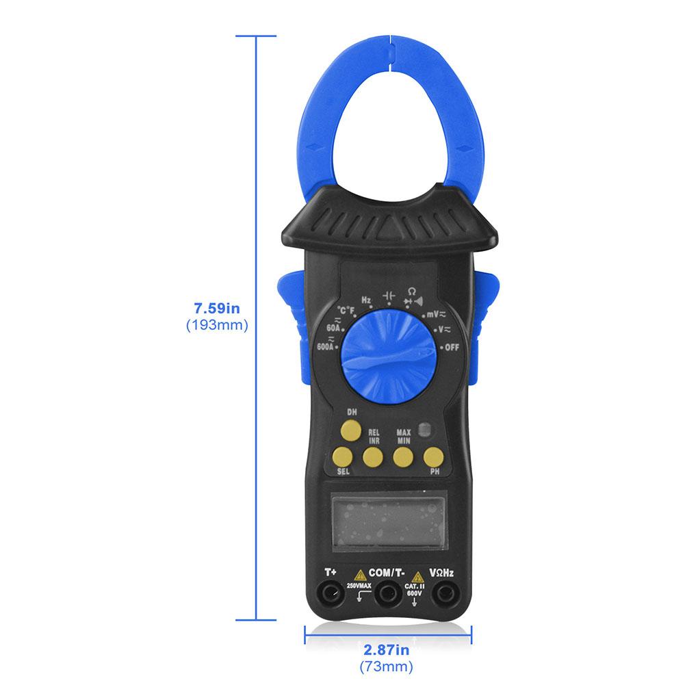 High Accuracy Digital Clamp Meter Auto Range Multimeter AC DC Current Tester Auto-Ranging Clamp Meter 19.3x7.3cm