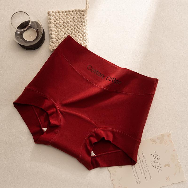 Damen Baumwolle Atmungsaktiv Frühling Herbst Langer Schritt Antibakteriell Mittlere Taille Flacher Winkel Slips