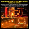2x LED Amber Watermelon Lights Side Marker Truck Trailer Turn Signal Light 12V