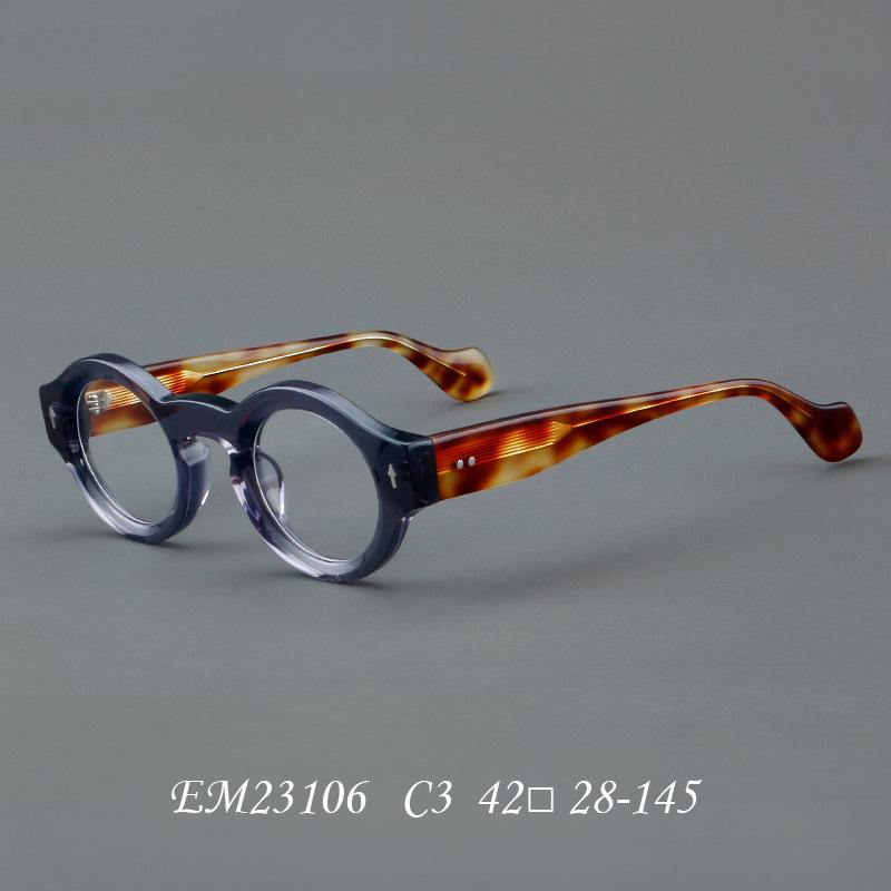 

Толстые ацетатные круглые очки для чтения копии роскошных диоптрийных высококачественных заклепок настраиваемых Vision Plus Optical #57359 +500