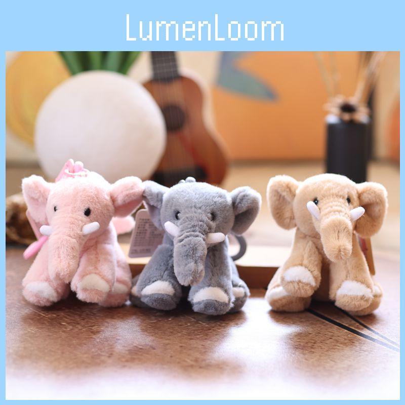 Cute Elephant Plush Toy Keychain With Soft Short Pile For Kids And Collectors