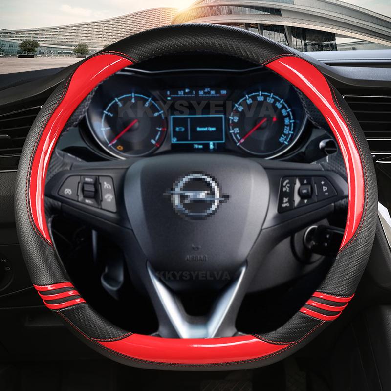 Carbon Fiber Car Steering Wheel Cover For Opel Astra (K) Corsa (E) Karl 2014-2022 Crossland X Grandland X Insignia