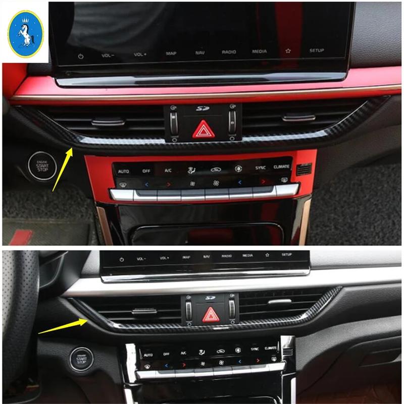 Carbon Fiber Look Side Air Outlet / Headlight switch / Middle Air Outlet Cover Trim For Kia Cerato Forte K3 -