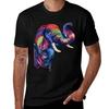 Rainbow Elephant Tshirt Plus Size All Match Tee Shirt