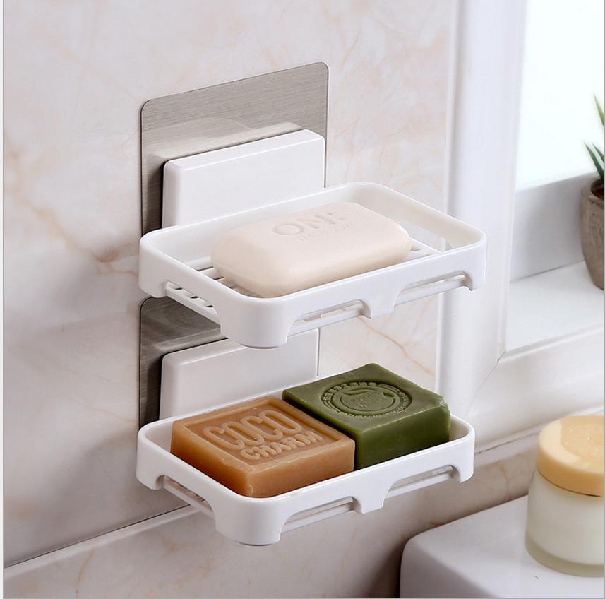 Nordic Style Punch-Free Bathroom Soap Rack - Strong Seamless Single-Layer Drain Soap Box