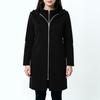 Women's Fashion Casual Solid Color Hooded Pocket Long Sweatshirt With Zipper, Mid-Length Fake Two-Piece Loose Coat