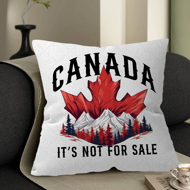 

CCANADA DAY Pillow Covers Cartoon Sofa Decorative Home Doublesided Printing Short Plush Cute Cushion Cover 30x30 cm