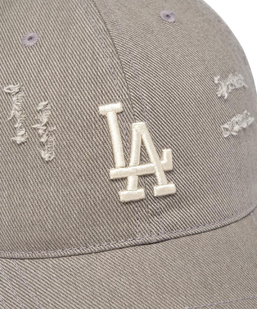 Emelbi Damaged Washed Unstructured Ball Cap La (Grey)