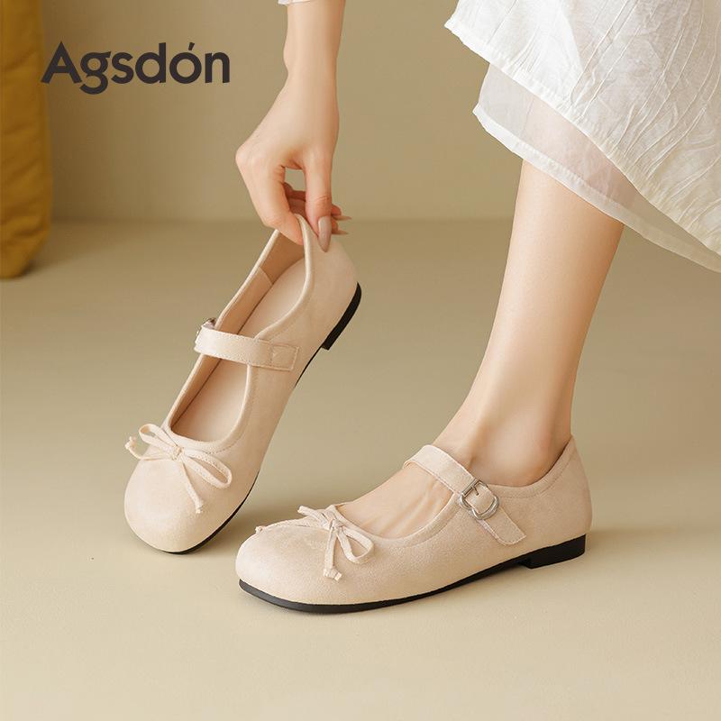 Augustus Denboken Mary Jane Women's Shoes 2025 New Summer French Ballet Single Shoes Casual Soft-soled Small Leather Shoes