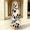 Women's Minimalist Sleeveless Beach Maxi Dress Lightweight Loose Flowy,Versatile for Daily Casual & Beach Vacation