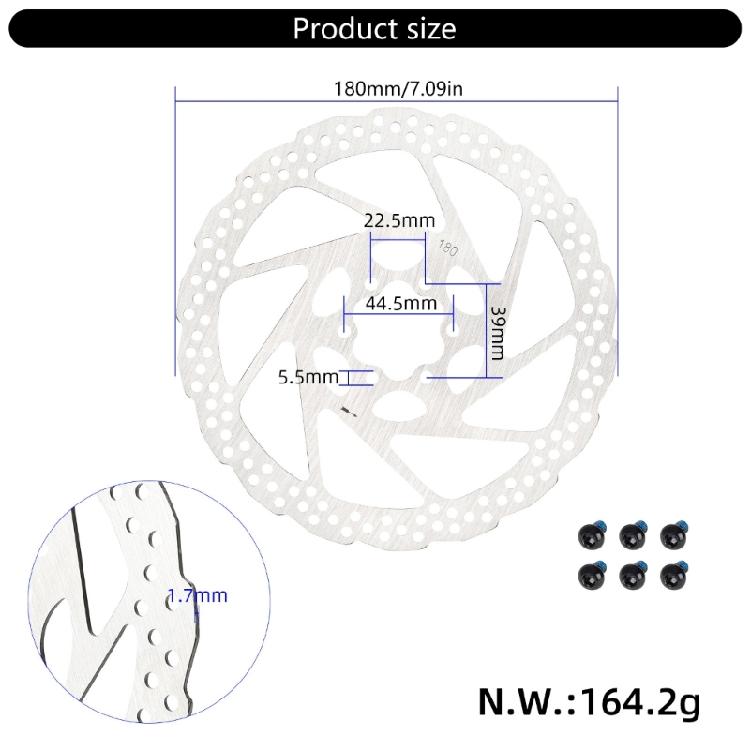 Road Bike Disc Brake Rotor with Bolts Bike Brake Disk Stainless Steels Bicycles Rotor for Road Bike Mountain Bike