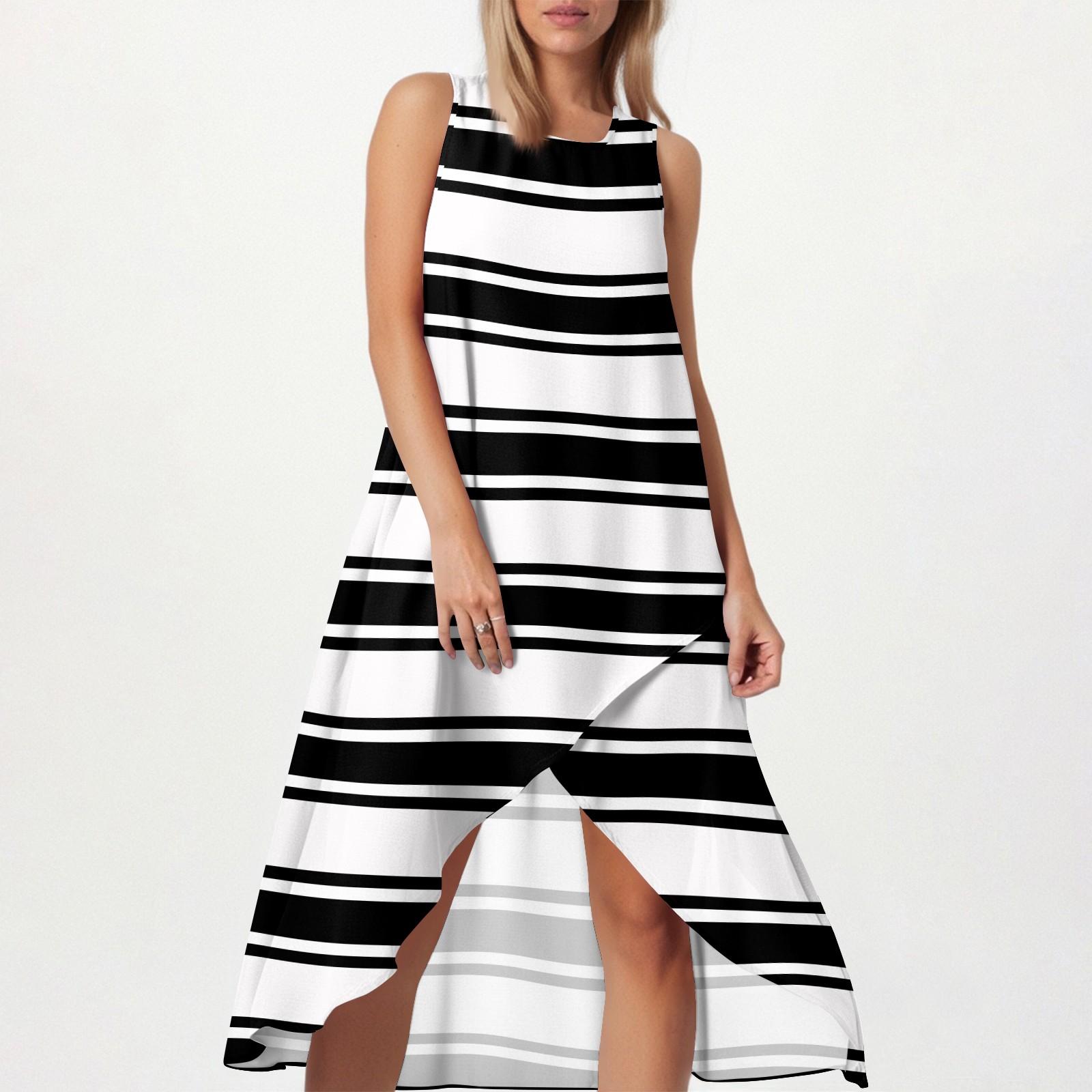 

Женское свободное повседневное модное платье с квадратным круглым вырезом, однотонное, пляжная юбка с разрезом сбоку, без рукавов, юбка из хлопка и льна S белый