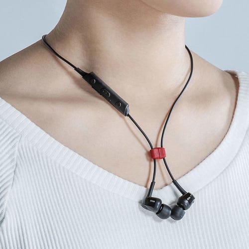 Radius HP-CMC01 Bluetooth Earphones with Drop Prevention and Magnetic Cable Clip (Flamingo Pink)