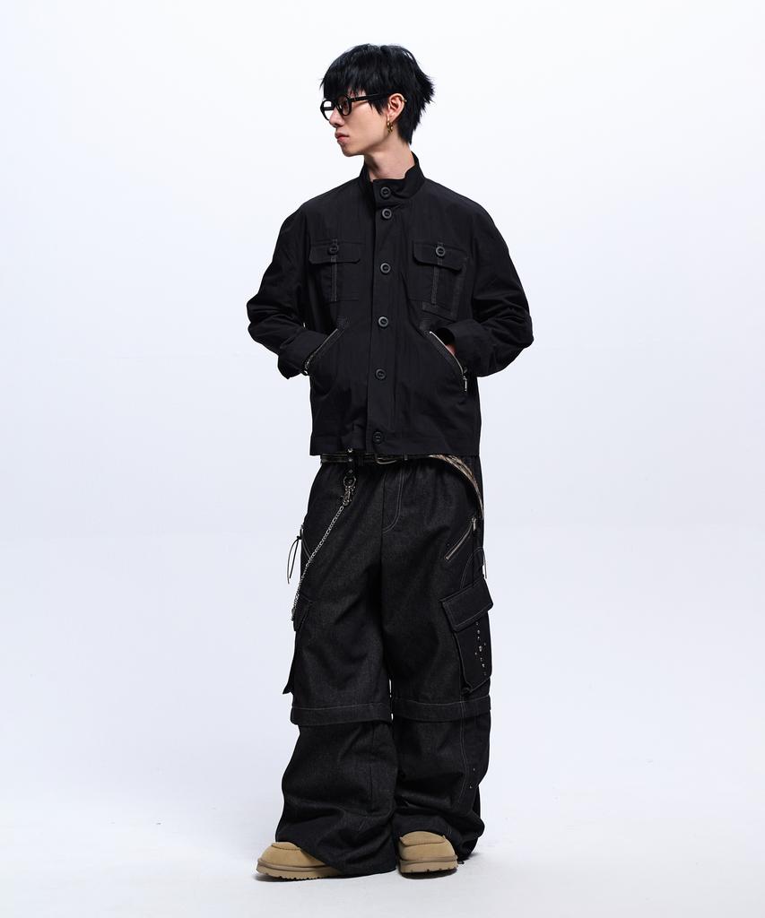Rssc Denim Mixed Cotton Field Jacket - Black