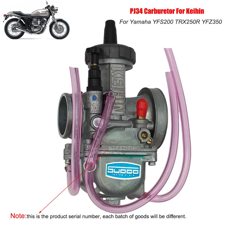 PJ34 Carburetor YFZ350 For Keihin Pj 34mm 200-300cc Yamaha Banshee TRX250R YFZ 350 TC250R TRX ATC 250R Blaster YFS200 Carburador