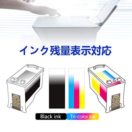 Colohunter Set of 2 for Canon Recycled Ink Cartridges with Remaining Ink Level Compatible with PIXMA Printers BC-360XL + BC-361XL (Black + Color)