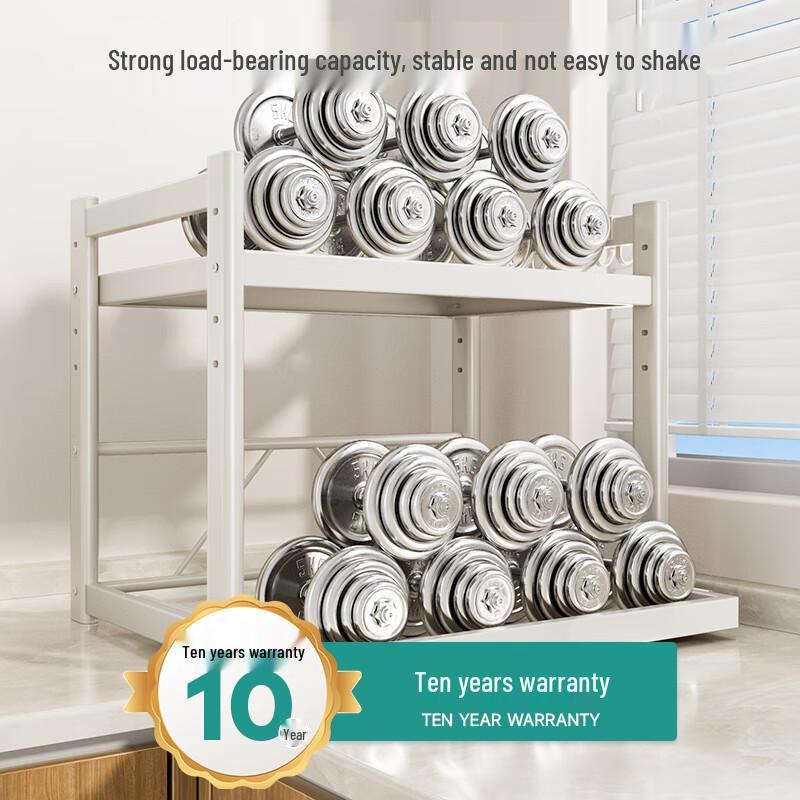 2-Tier Pull-Out Kitchen Appliance Storage Rack