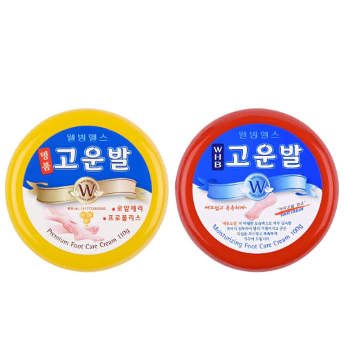 [Authentic] Koumbal Heel Cream, Yellow with Propolis & Royal Jelly, 110g + Red with Emu Oil, 100g
