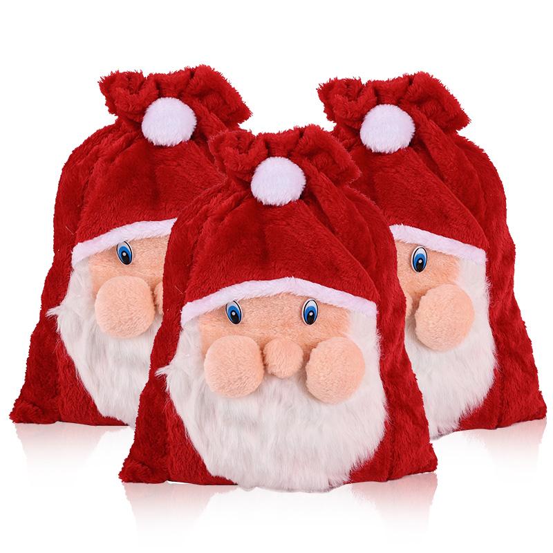 1-3Pcs Large Santa Claus Christmas Gift Bag with Drawstring for Xmas Tree Home Decoration Candy Gift Storage Bag New Year Party