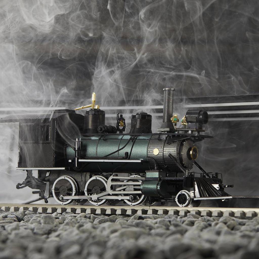 Piececool 3D Puzzle, Metal, MG-Type Steam Locomotive, Assembly Required, No Glue Required, 3-Star Difficulty, Intermediate/Adult, Collectible