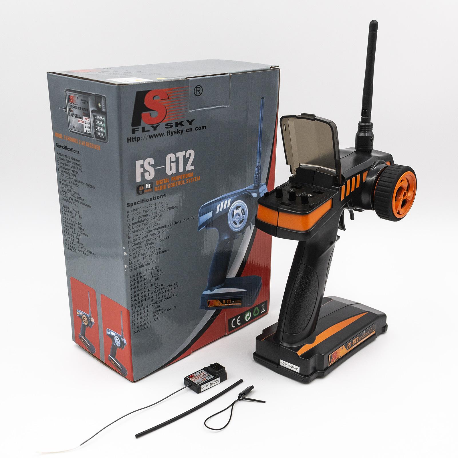

Radio Model RC Transmitter 2.4G 2CH RC Transmitter 3CH Receiver Set Anti Interference RC Remote Controller for RC Cars Boats чорний