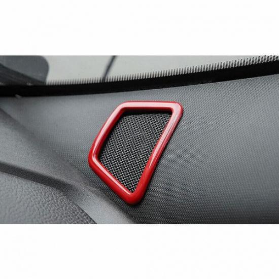 Front A Pillar Horn Frame Cover Trim 2X For Ford F150 F-150 2015-20 Bright Red