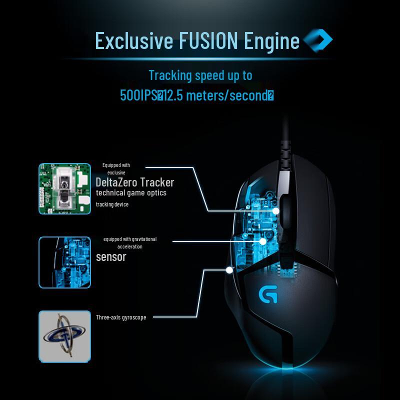 Logitech G G402 Hyperion Fury Wired Gaming Mouse