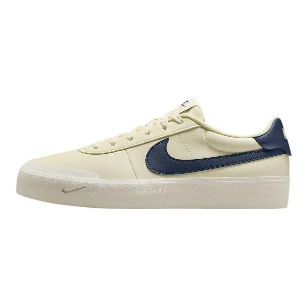 Nike Court Shot Abrasion Resistant Low Top Skateboard Shoes Men's Beige Blue Sneakers FQ8146-113