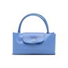 New LONGCHAMP Le Pliage Green Recycled Polyamide Canvas Dumpling Bag Handbag Medium Women's Chrysanthemum Blue 1623919P82