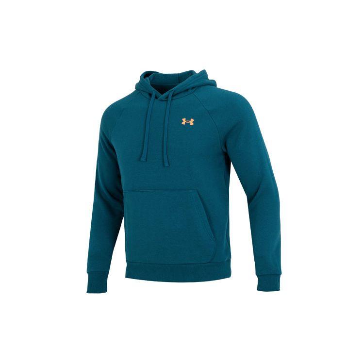 Under Armour Rival Fleece Mountain Hoodie Geometric Pattern Sweatshirt Men Hoodies Green 1373181-716