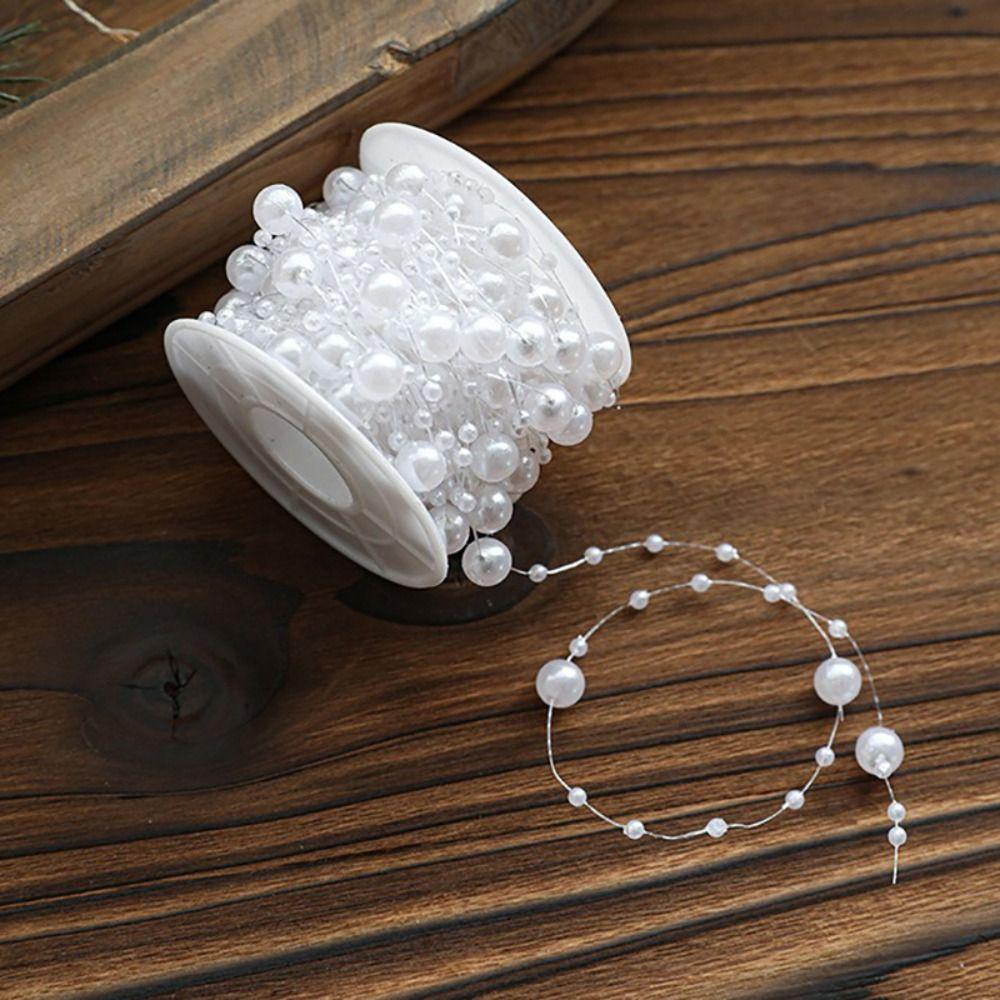 Pearl String Bead Xmas Tree Ornaments DIY Christmas Decor Xmas Hanging Pendant Christmas