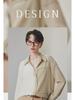 Women's Loose-Fit Silk Shirt - 2025 Spring/Summer, 100% Double Crepe Mulberry Silk, Color-Block Design