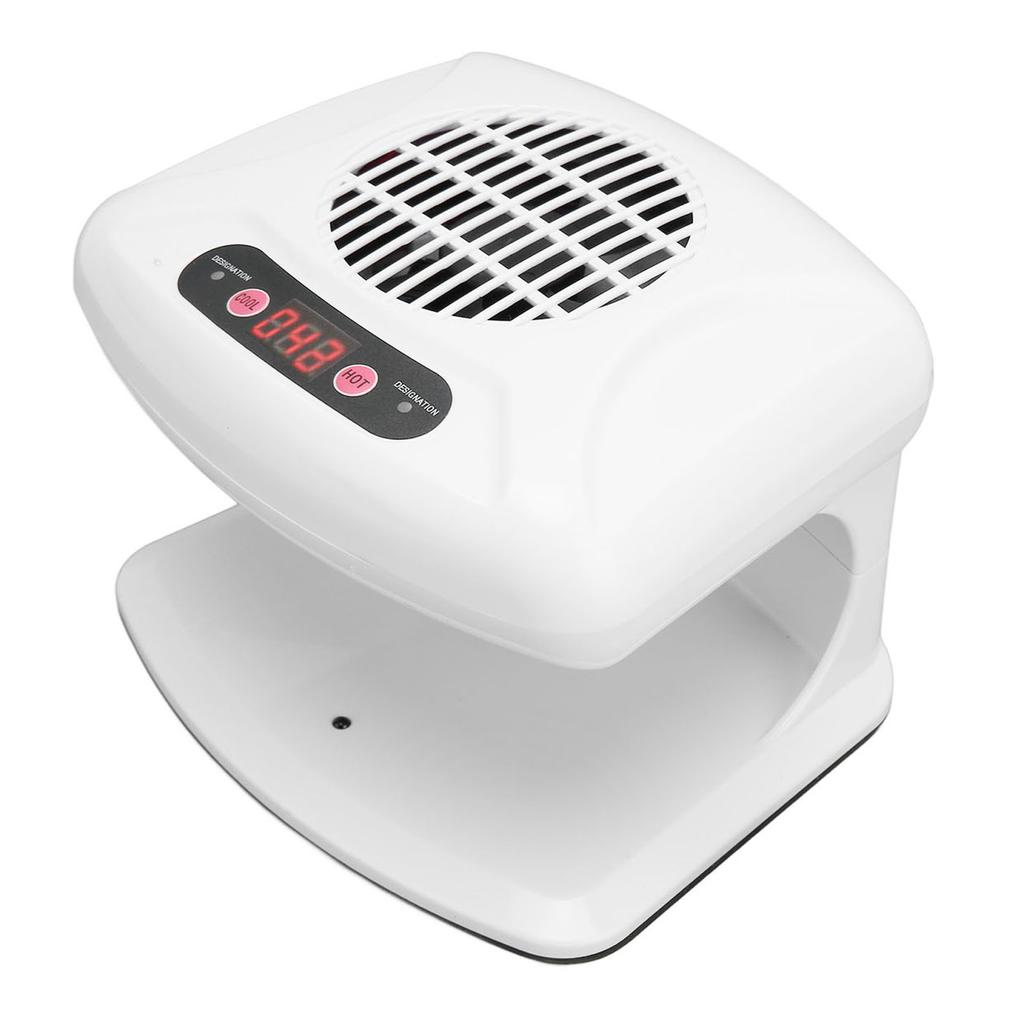 Single Hand Nail Air Dryer Warm Cool Wind Automatic Sensor Nail Fan Blow Dryer for Home Salon White