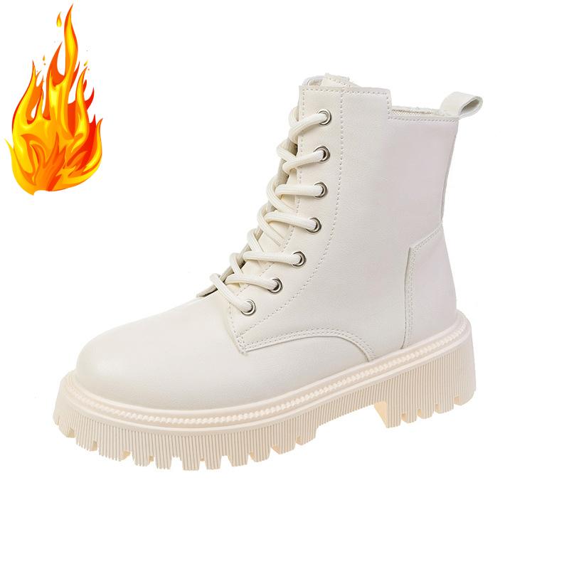 Autumn and Winter Thick-soled Retro Women's Boots Korean Version of Handsome Motorcycle Short Boots Women