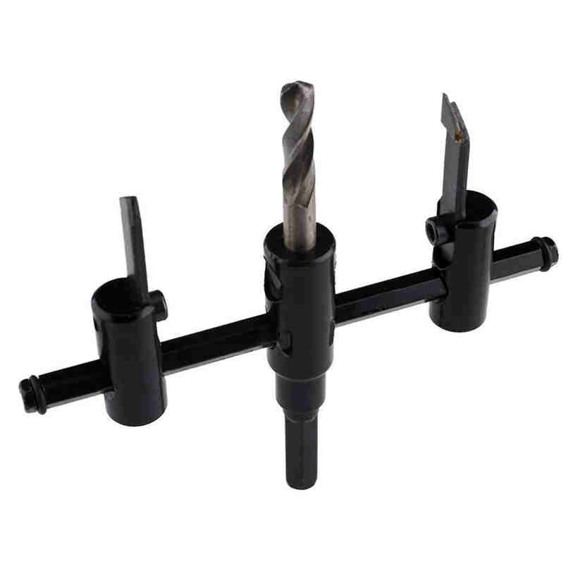 Adjustable Airplane Shape Hole Opener Metal Wood Circle Hole Saw Drill Bit Cutter Kit DIY Tool