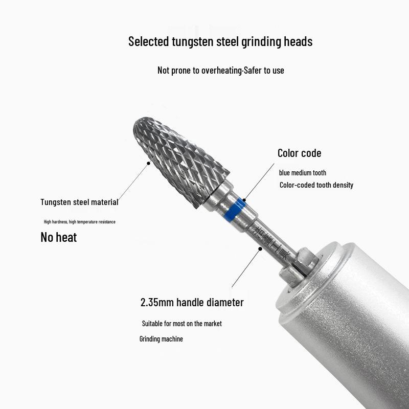 Tungsten Steel Tapered Nail Drill Bit for Gel Polish Removal