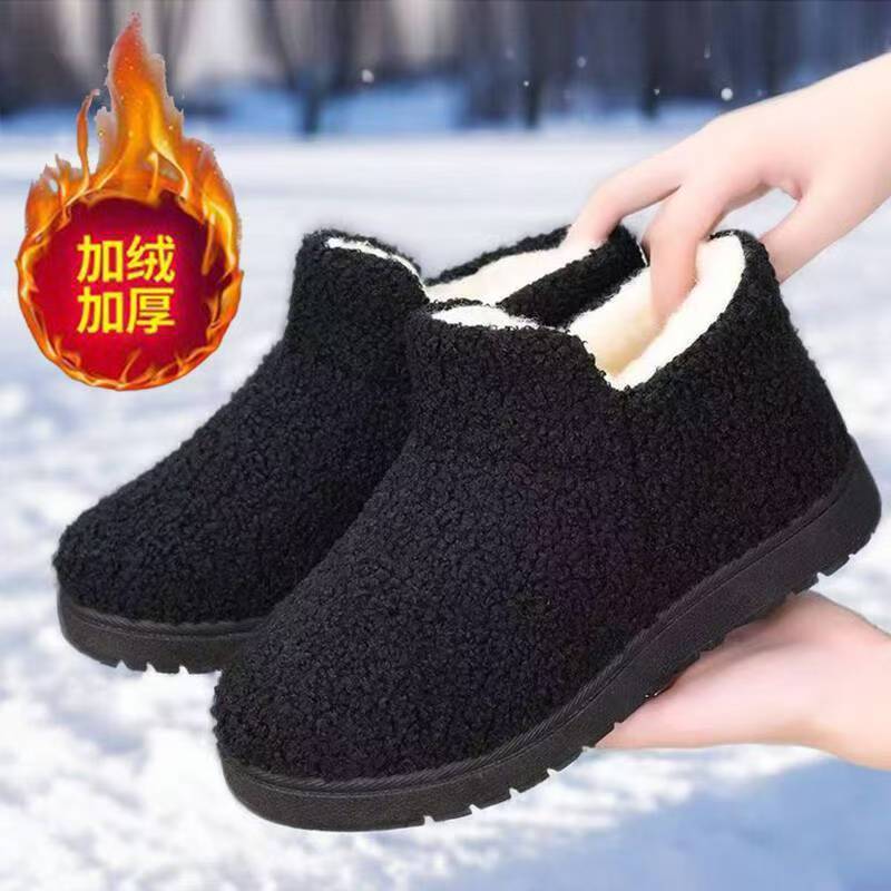Cloth shoes women's shoes cotton shoes velvet warm mother shoes non-slip medium and old cotton boots soft-soled snow boots