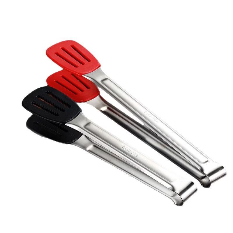 Ruhan Silicone Tipped Stainless Steel Food Tongs