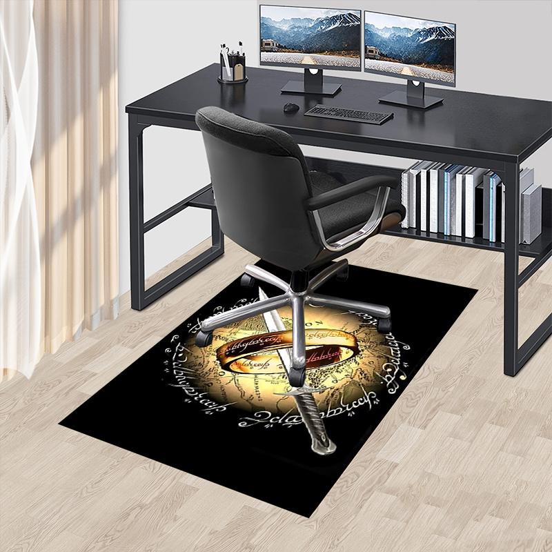 

Ring of Power,Sword of Destiny Polyester Office Carpet Chair Mats, Home Decor Dormitory Floor Protector with Anti-Skid Backing, Large Area C 60cm by 90cm