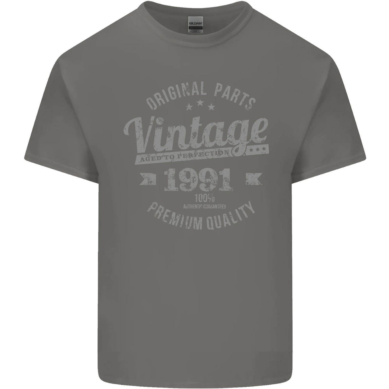Vintage Year 35th Birthday 1991 Mens Cotton T-Shirt Tee Top S