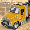 Crane Excavator Toy Cars Models Alloy Diecast Doors Opened Miniature Transport Vehicle Rubber Tires Mixer Truck Collectible Item