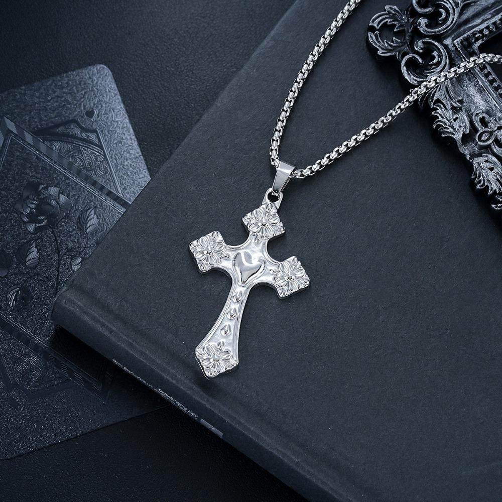 Kreuzkette Herren Titanstahl Nicht Verblassend Hochwertiges Gefühl Vielseitiges Persönlichkeitsdesign Sommer Accessoires Damen Trend Einfacher Schmuck