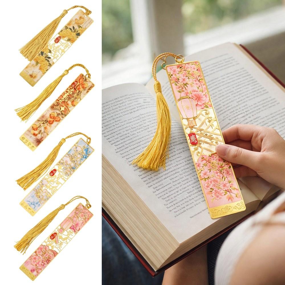 Tassel Pendant Reading Book Clip Pendant Decorative Oil Painting Bookmarks  Student Gift