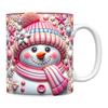 Ceramiczny Kubek do Kawy Ręcznie malowany 3D Świąteczny bałwanek filiżanka do kawy Herbata Filiżanki do gorącej herbaty Kubek do herbaty z mlekiem Kubek śniadaniowy Kubek kuchenny kubek do wody